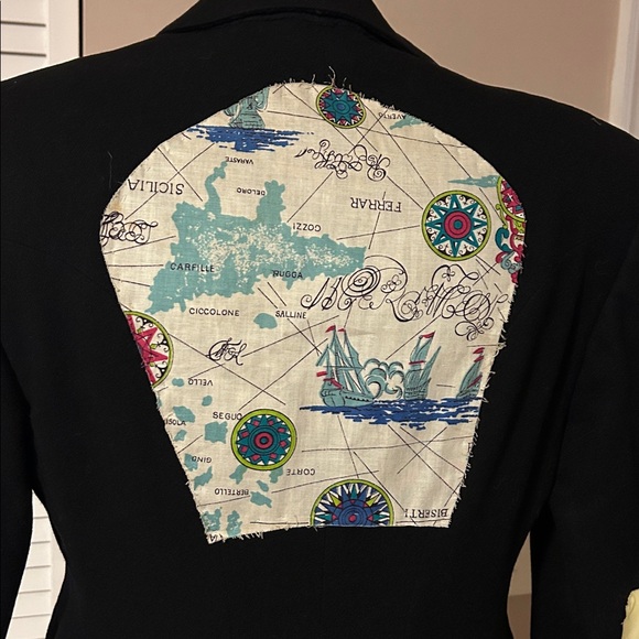 Women's Black Tailcoat Jacket wool blend black - Picture 6 of 17